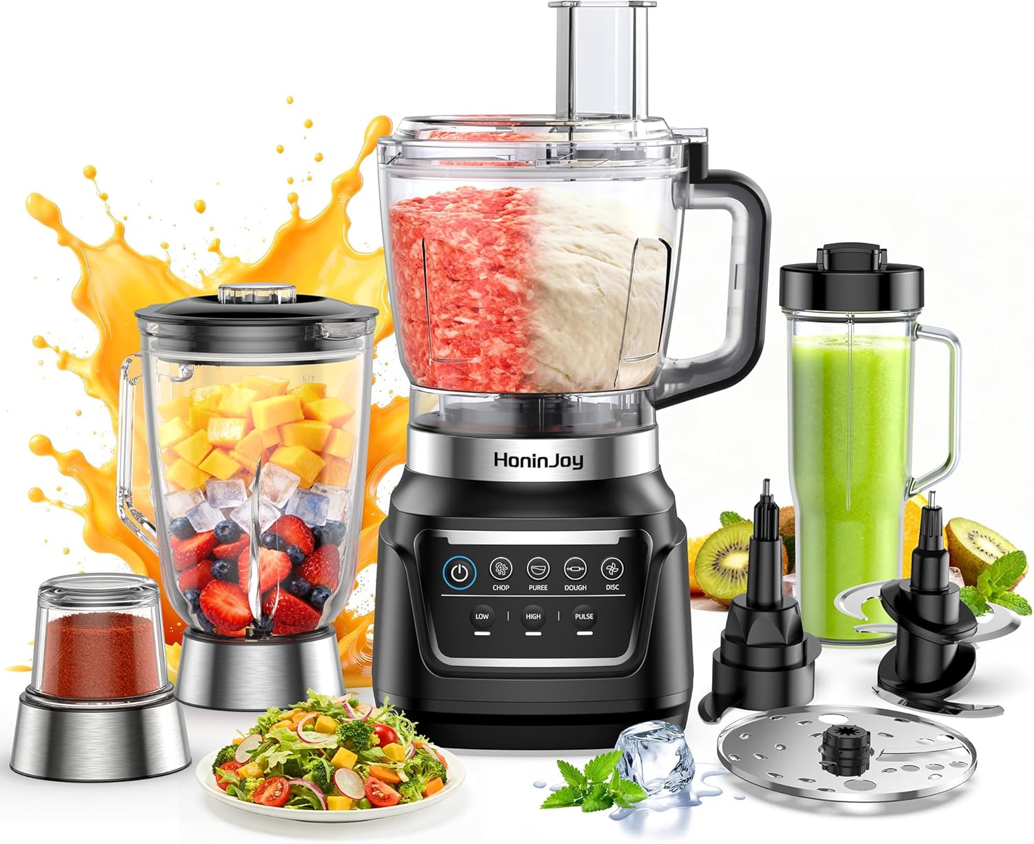 All-in-One Blender & Food Processor, 10-in-1 Professional Blender for Smoothies, Ice…