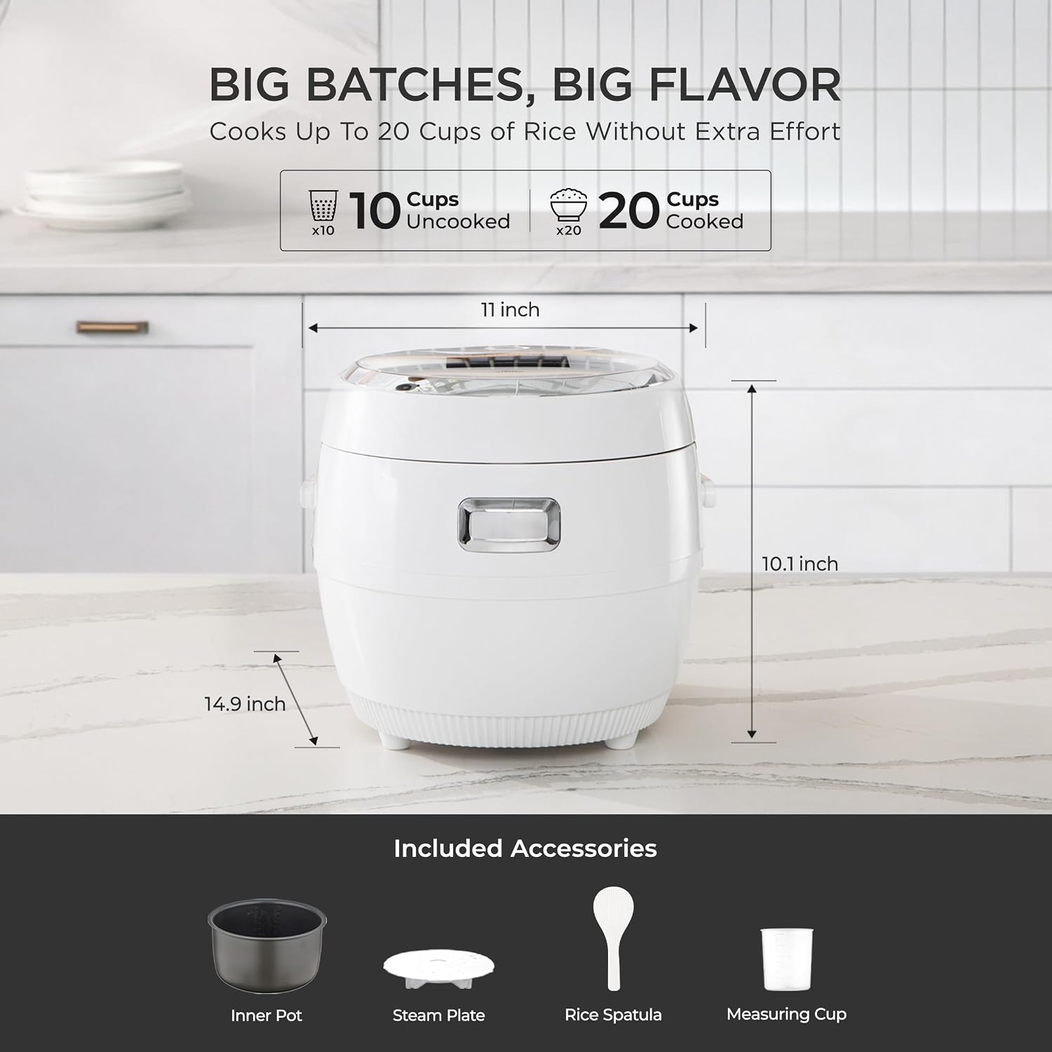 CUCKOO Micom Rice Cooker 10-Cup Uncooked / 20-Cup Cooked w/ Nonstick Inner Pot, Large…