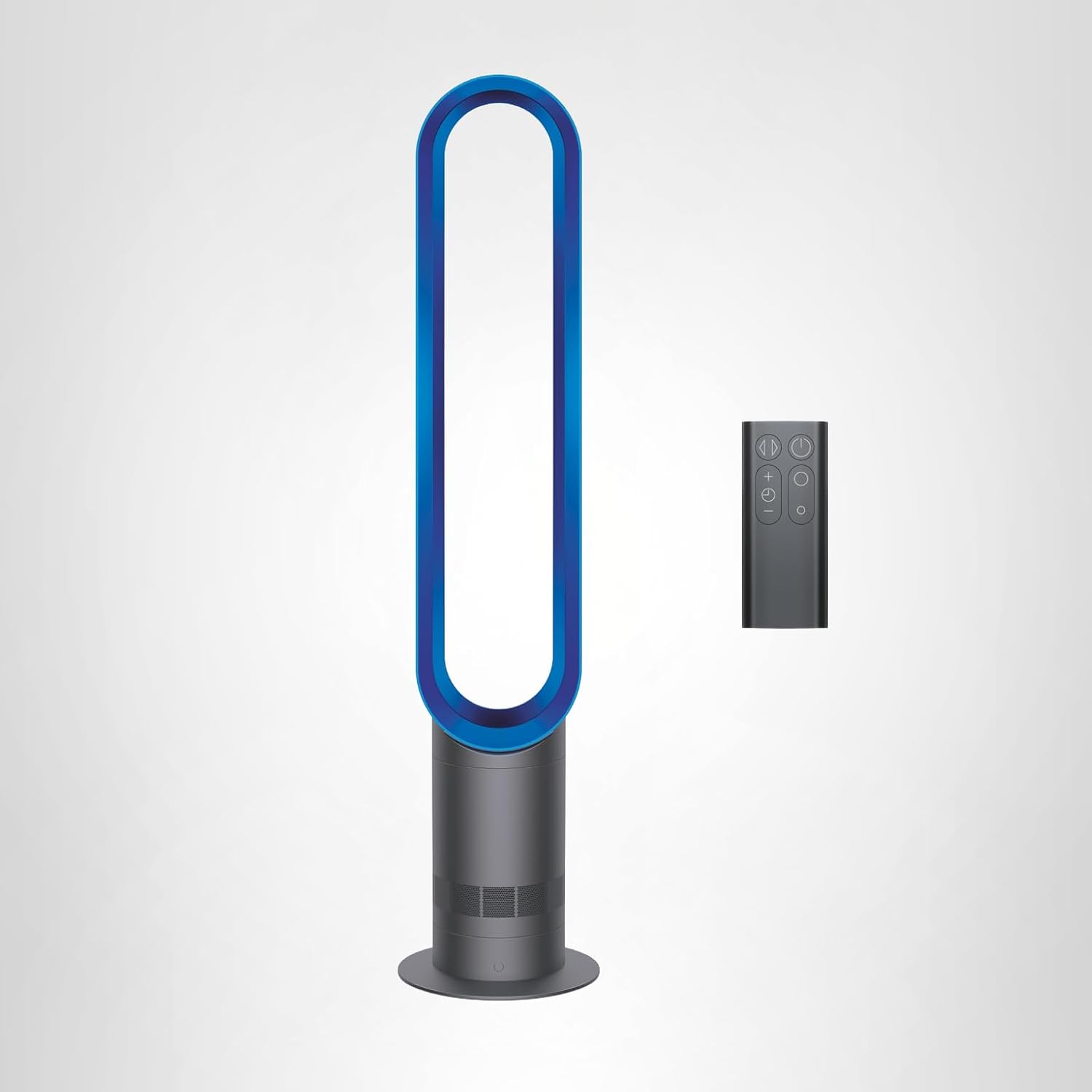 Dyson Cool AM07 Air Multiplier Bladeless Tower Fan, 70° oscillation, 10 levels (Iron/Blue)