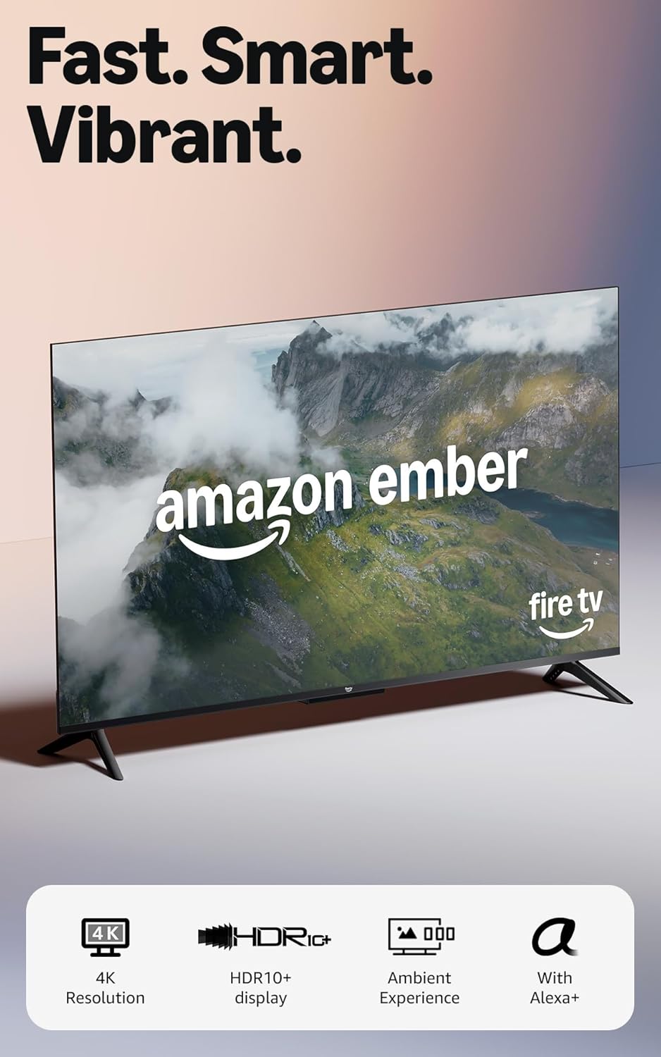 Amazon Ember 55" 4-Series w/ Fire TV (newest model), 4K Ultra HD smart TV w/ Alexa…