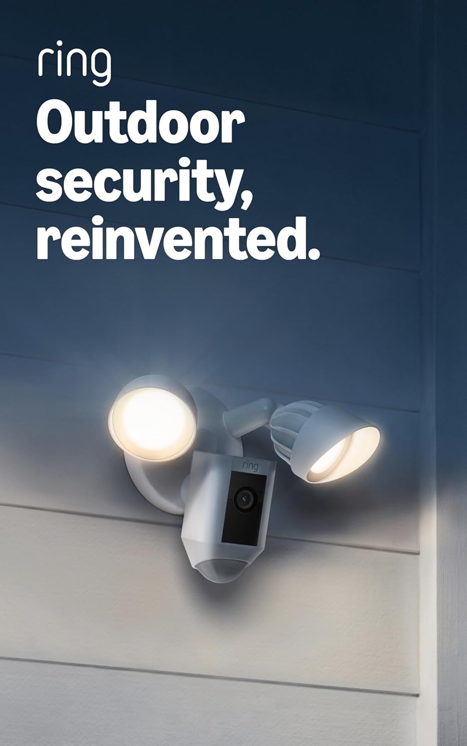 Ring Floodlight Cam Wired Plus, Outdoor home or business security w/ motion-activated…