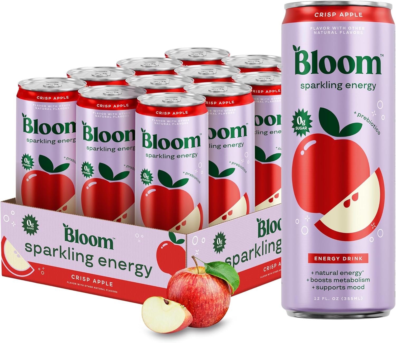 Bloom Nutrition Sparkling Energy Drink - Natural Caffeine, Zero Sugar, 180mg Caffeine -…